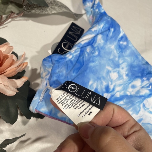 NWT Soluna‎ [ Medium ] Pacific Reversible Scoop Neck Bikini Top Purple - Picture 7 of 12